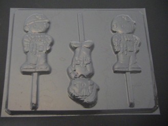 221sp Builder Bob and Windy Chocolate or Hard Candy Lollipop Mold